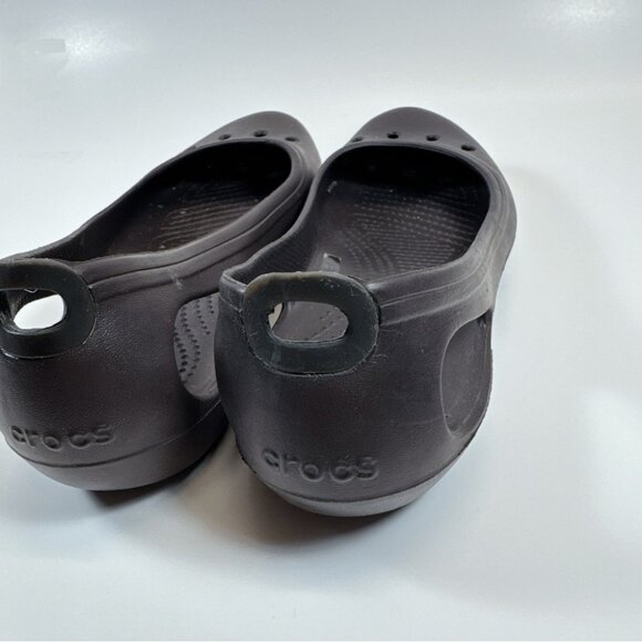 Crocs Womens 7 Kadee Ballet Flats Dark Brown Color - Picture 7 of 11